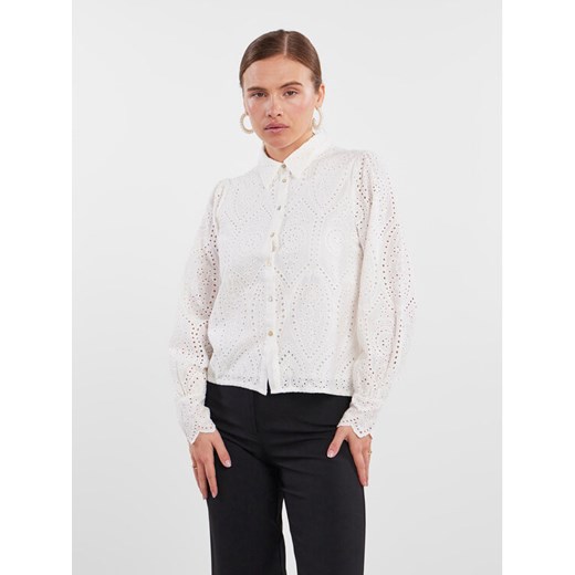 YAS Koszula 26030708 Biały Regular Fit ze sklepu MODIVO w kategorii Koszule damskie - zdjęcie 182706164