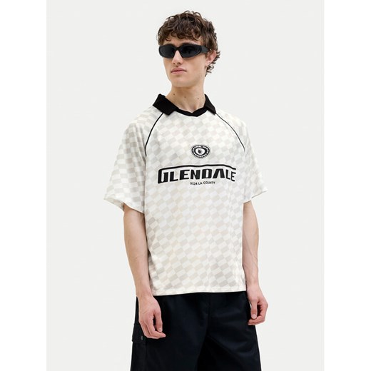 Jack&Jones Polo Retreat 12277379 Beżowy Loose Fit ze sklepu MODIVO w kategorii T-shirty męskie - zdjęcie 182706211