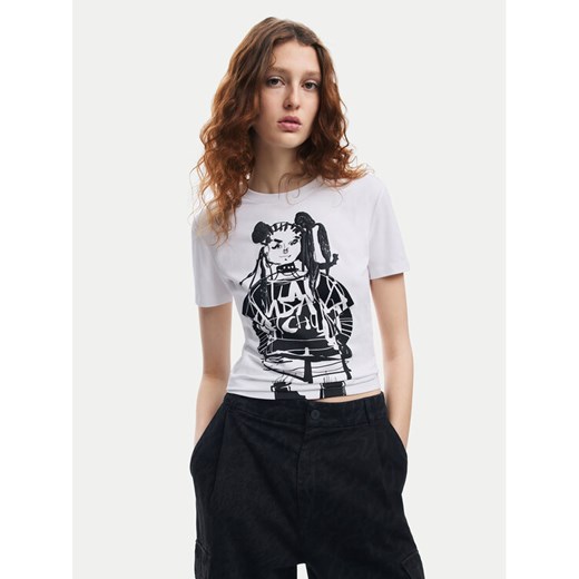 Desigual T-Shirt Choi Lacroix 24WWTK90 Biały Slim Fit ze sklepu MODIVO w kategorii Bluzki damskie - zdjęcie 182706290