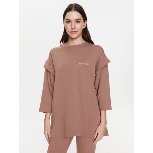 MMC Studio Bluza Loretta Beżowy Relaxed Fit ze sklepu MODIVO w kategorii Bluzy damskie - zdjęcie 182706302