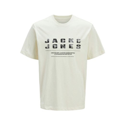 Jack&Jones T-Shirt Recharge 12274716 Beżowy Relaxed Fit ze sklepu MODIVO w kategorii T-shirty męskie - zdjęcie 182706312