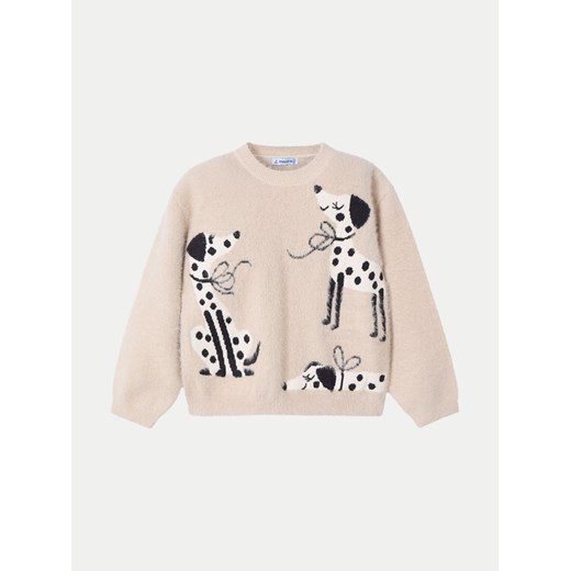 Mayoral Sweter 4356 Beżowy Regular Fit ze sklepu MODIVO w kategorii Swetry dziewczęce - zdjęcie 182706353