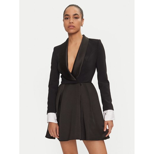 Elisabetta Franchi Sukienka koktajlowa AB-710-47E2-V560 Czarny Regular Fit ze sklepu MODIVO w kategorii Sukienki - zdjęcie 182706384