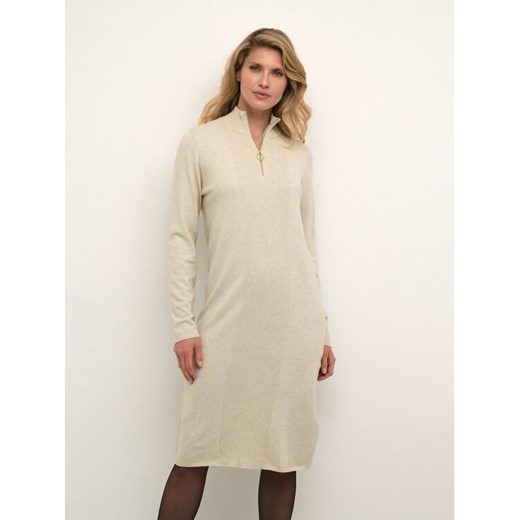 Cream Sukienka dzianinowa Crdela Knit 10611862 Beżowy Straight Fit ze sklepu MODIVO w kategorii Sukienki - zdjęcie 182706423