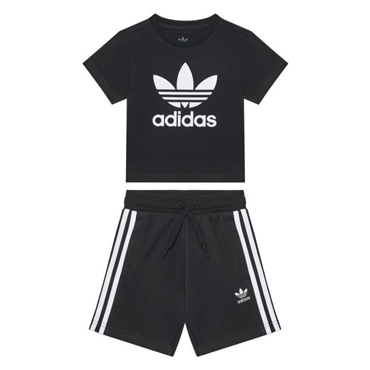 adidas Komplet t-shirt i spodenki adicolor JC9155 Czarny Regular Fit ze sklepu MODIVO w kategorii Komplety chłopięce - zdjęcie 182706483