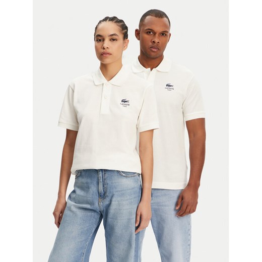 Lacoste Polo PH2723 Écru Regular Fit ze sklepu MODIVO w kategorii Bluzki damskie - zdjęcie 182706553