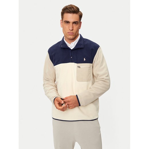 Polo Ralph Lauren Polar 710951455001 Beżowy Regular Fit ze sklepu MODIVO w kategorii Bluzy męskie - zdjęcie 182706554