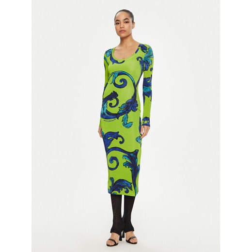 Versace Jeans Couture Sukienka codzienna 78HAO920 Zielony Regular Fit ze sklepu MODIVO w kategorii Sukienki - zdjęcie 182706623