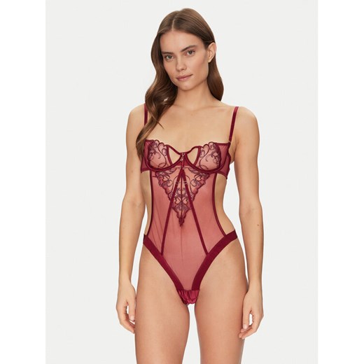 Hunkemöller Body Scarlett 301036 Bordowy ze sklepu MODIVO w kategorii Body damskie - zdjęcie 182706642