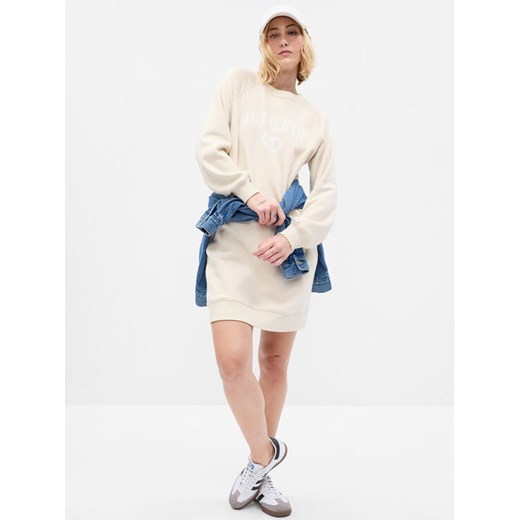 Gap Sukienka codzienna 729748-04 Écru Regular Fit ze sklepu MODIVO w kategorii Sukienki - zdjęcie 182706690
