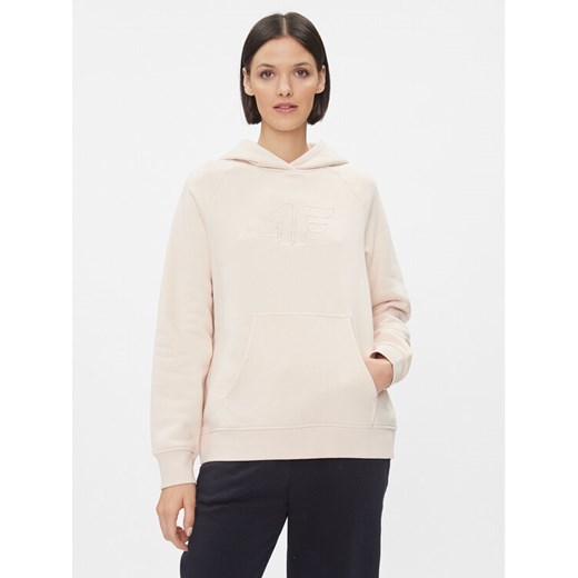 4F Bluza 4FAW23TSWSF0765 Écru Relaxed Fit ze sklepu MODIVO w kategorii Bluzy damskie - zdjęcie 182706710
