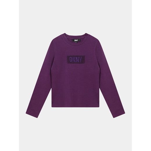 DKNY Bluzka D35T25 D Fioletowy Regular Fit ze sklepu MODIVO w kategorii Bluzki dziewczęce - zdjęcie 182706722