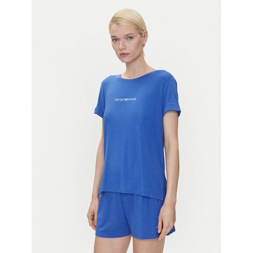Emporio Armani T-Shirt EW000780 AF12192 UA012 Niebieski Regular Fit ze sklepu MODIVO w kategorii Bluzki damskie - zdjęcie 182706750