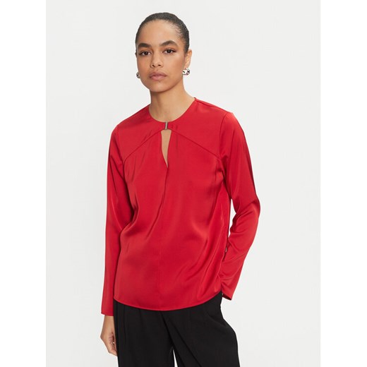 Calvin Klein Bluzka K20K207650 Czerwony Regular Fit ze sklepu MODIVO w kategorii Bluzki damskie - zdjęcie 182706800