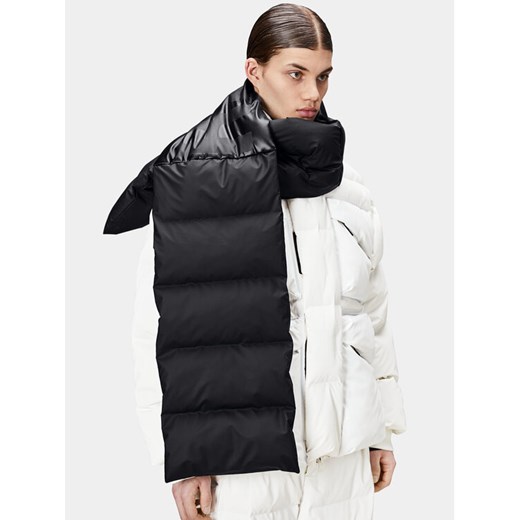 Rains Szalik Harbin Puffer Scarf W2T3 16300 Czarny ze sklepu MODIVO w kategorii Szaliki męskie - zdjęcie 182706844