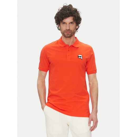KARL LAGERFELD Polo 745710 552224 Czerwony Regular Fit ze sklepu MODIVO w kategorii T-shirty męskie - zdjęcie 182706854