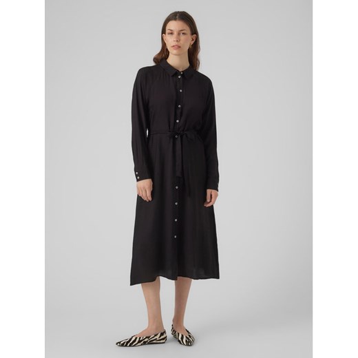 Vero Moda Sukienka koszulowa 10295296 Czarny Regular Fit ze sklepu MODIVO w kategorii Sukienki - zdjęcie 182706892