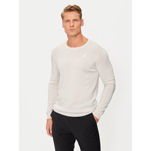 KARL LAGERFELD Sweter 655000 544399 Beżowy Regular Fit ze sklepu MODIVO w kategorii Swetry męskie - zdjęcie 182706903