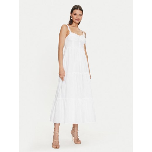 Gina Tricot Sukienka letnia 22563 Écru Regular Fit ze sklepu MODIVO w kategorii Sukienki - zdjęcie 182706914