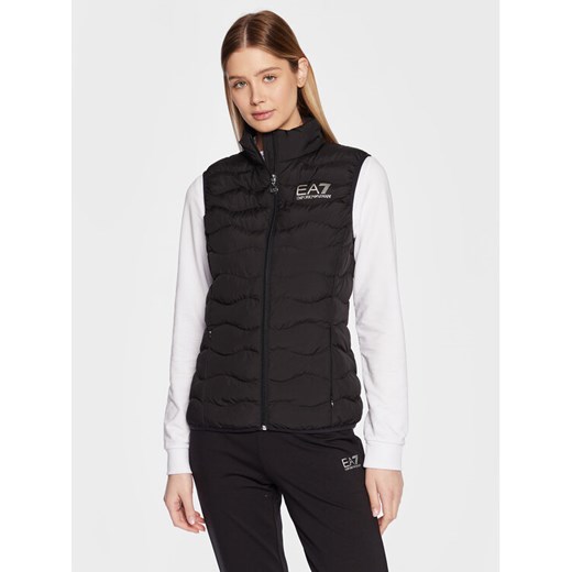 EA7 Emporio Armani Bezrękawnik 8NTQ08 TNF8Z 1200 Czarny Regular Fit ze sklepu MODIVO w kategorii Kamizelki damskie - zdjęcie 182706933