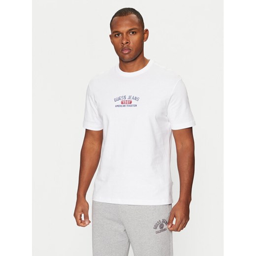 Guess T-Shirt M5RI77 K8FQ4 Biały Regular Fit ze sklepu MODIVO w kategorii T-shirty męskie - zdjęcie 182706940