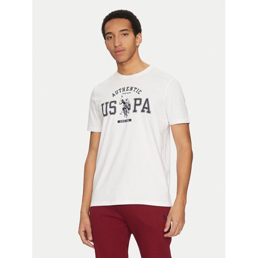 U.S. Polo Assn. T-Shirt MUP4083 Biały Regular Fit ze sklepu MODIVO w kategorii T-shirty męskie - zdjęcie 182707002