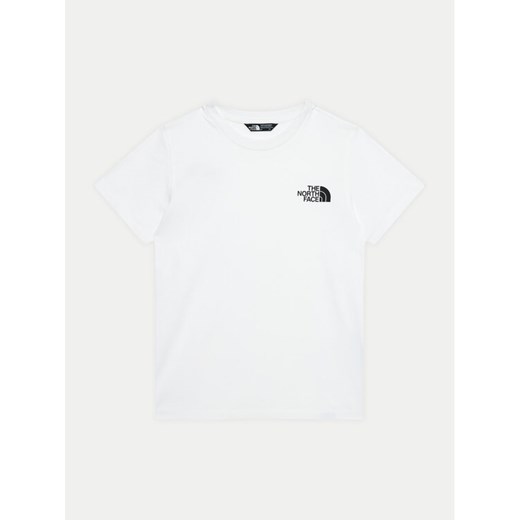 The North Face T-Shirt Simple Dome NF0A8DRP Biały Regular Fit ze sklepu MODIVO w kategorii Bluzki dziewczęce - zdjęcie 182707042