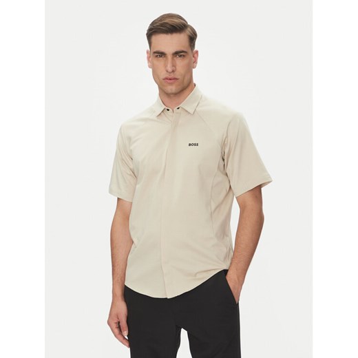 BOSS Koszula Excurse 50540196 Beżowy Regular Fit ze sklepu MODIVO w kategorii Koszule męskie - zdjęcie 182707050