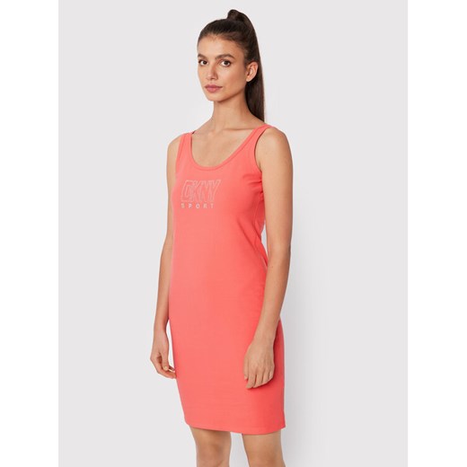 DKNY Sport Sukienka letnia DP2D4646 Koralowy Slim Fit ze sklepu MODIVO w kategorii Sukienki - zdjęcie 182707094