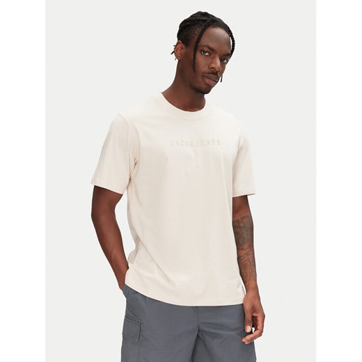 Jack&Jones T-Shirt Recharge 12273070 Beżowy Relaxed Fit ze sklepu MODIVO w kategorii T-shirty męskie - zdjęcie 182707124