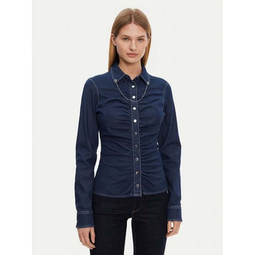 Guess Koszula W5RH69 D5HJ1 Granatowy Regular Fit ze sklepu MODIVO w kategorii Koszule damskie - zdjęcie 182707231