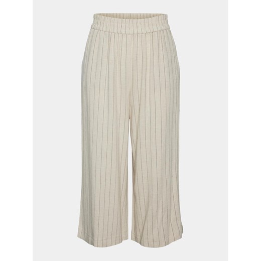 Pieces Kuloty Vinsty 17124361 Beżowy Wide Leg ze sklepu MODIVO w kategorii Spodnie damskie - zdjęcie 182707240