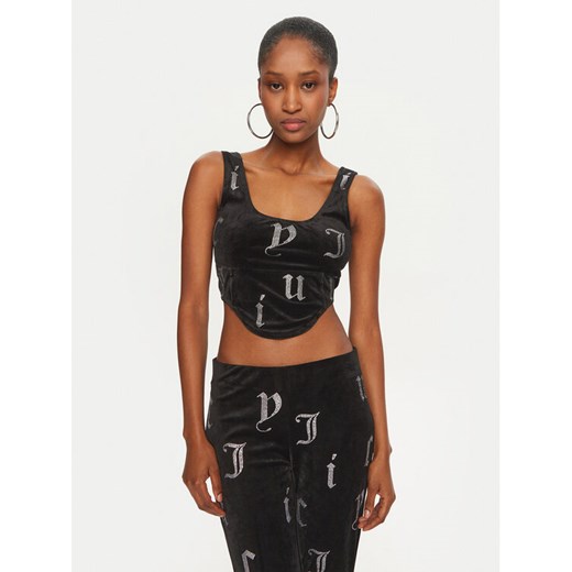 Juicy Couture Top Cait JCMCS224252 Czarny Slim Fit ze sklepu MODIVO w kategorii Bluzki damskie - zdjęcie 182707361