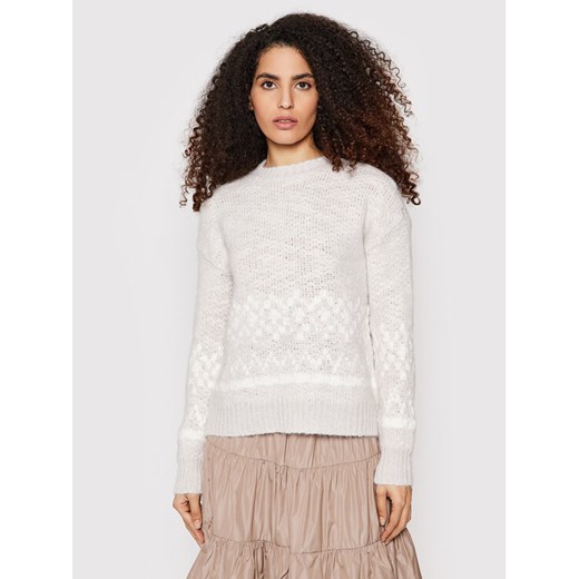 Cappellini Sweter M99223F03 9132B Beżowy Regular Fit ze sklepu MODIVO w kategorii Swetry damskie - zdjęcie 182707370