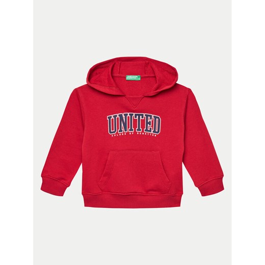 United Colors Of Benetton Bluza 3J68G200Q Czerwony Regular Fit ze sklepu MODIVO w kategorii Bluzy chłopięce - zdjęcie 182707413