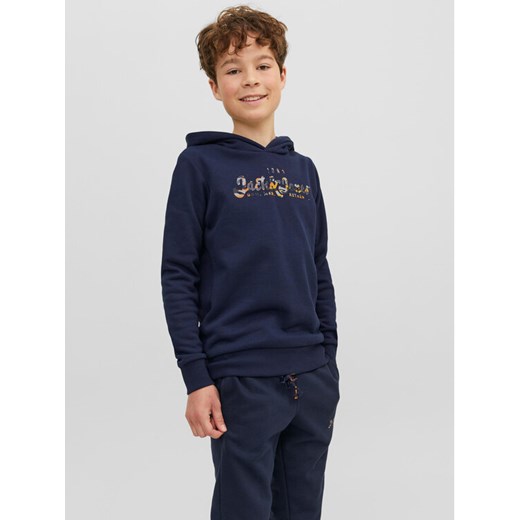 Jack&Jones Junior Bluza 12237172 Granatowy Regular Fit ze sklepu MODIVO w kategorii Bluzy chłopięce - zdjęcie 182707471