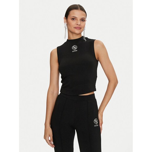 Guess Bluzka Elea V4YP04 KCDN0 Czarny Regular Fit ze sklepu MODIVO w kategorii Bluzki damskie - zdjęcie 182707502