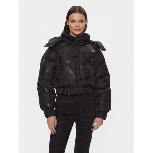 Versace Jeans Couture Kurtka puchowa 75HAU402 Czarny Regular Fit ze sklepu MODIVO w kategorii Kurtki damskie - zdjęcie 182707533