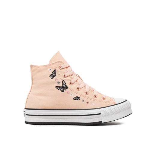 Converse Trampki Chuck Taylor All Star Eva Lift Butterflies A07355C Różowy ze sklepu MODIVO w kategorii Trampki dziecięce - zdjęcie 182707790