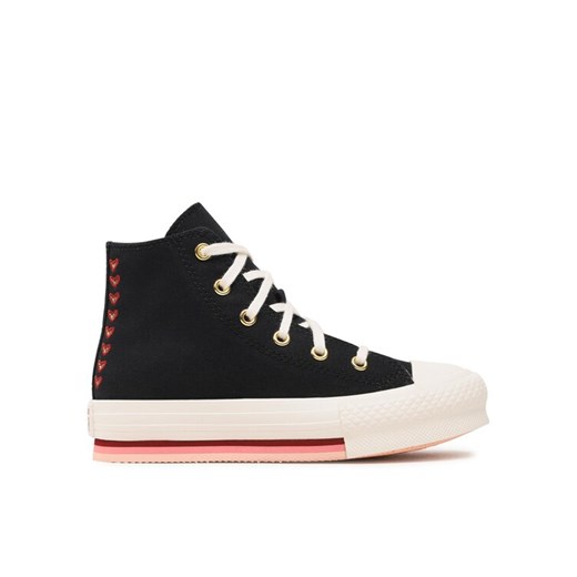 Converse Trampki Chuck Taylor All Star Eva Lift Hi A04953C Czarny ze sklepu MODIVO w kategorii Trampki dziecięce - zdjęcie 182707814