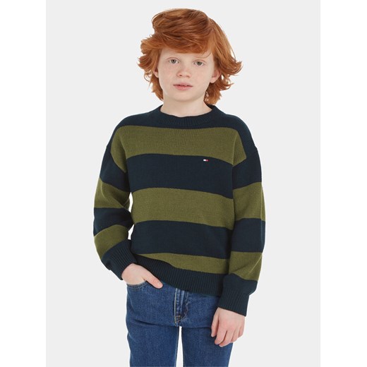 Tommy Hilfiger Sweter KB0KB08515 Zielony Regular Fit ze sklepu MODIVO w kategorii Swetry chłopięce - zdjęcie 182707851