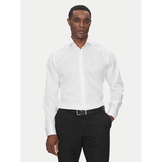 KARL LAGERFELD Koszula 605038 552602 Biały Modern Fit ze sklepu MODIVO w kategorii Koszule męskie - zdjęcie 182707994