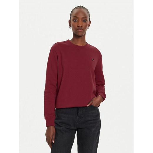 Calvin Klein Jeans Bluza Embro Badge J20J223085 Czerwony Regular Fit ze sklepu MODIVO w kategorii Bluzy damskie - zdjęcie 182708081