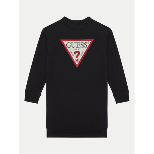 Guess Sukienka dzianinowa J3YK20 KA6R4 Czarny Regular Fit ze sklepu MODIVO w kategorii Sukienki dziewczęce - zdjęcie 182708083
