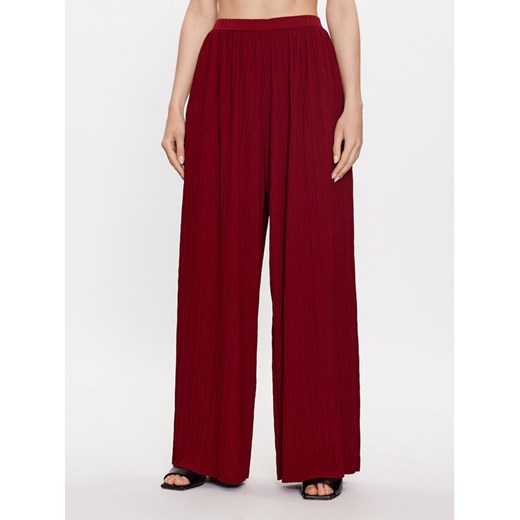 Max Mara Leisure Spodnie materiałowe Alfonsa 2337860134 Bordowy Wide Leg ze sklepu MODIVO w kategorii Spodnie damskie - zdjęcie 182708100