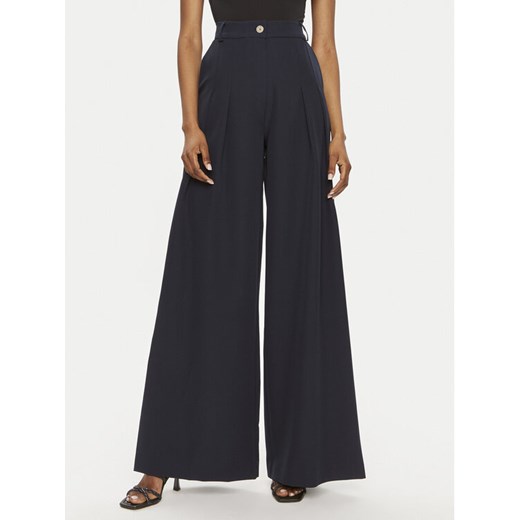Maryley Spodnie palazzo 24EB579/43BL Granatowy Relaxed Fit ze sklepu MODIVO w kategorii Spodnie damskie - zdjęcie 182708121