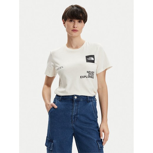 The North Face Koszulka techniczna Foundation Coordinates NF0A882W Écru Regular Fit ze sklepu MODIVO w kategorii T-shirty męskie - zdjęcie 182708134