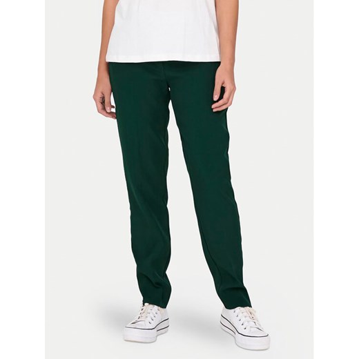 ONLY Chinosy Veronica 15291514 Zielony Slim Fit ze sklepu MODIVO w kategorii Spodnie damskie - zdjęcie 182708161