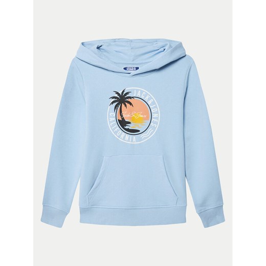 Jack&Jones Junior Bluza Palm 12269868 Błękitny Regular Fit ze sklepu MODIVO w kategorii Bluzy chłopięce - zdjęcie 182708193