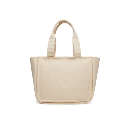 Calvin Klein Jeans Torebka Summer Canvas Tote LV04K3098G Beżowy 00 MODIVO